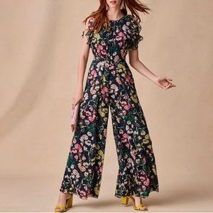 Tommy Hilfiger Printed Ruffled Wide Leg Jumpsuit
